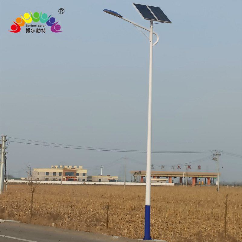 博尔勃特LED灯头路灯市政道路照明热镀锌太阳能路灯杆厂家批发