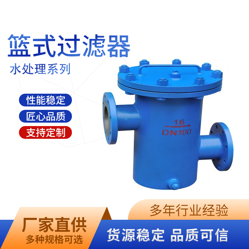 蓝式过滤器厂家 提篮式 高低篮式过滤 器 法兰连接 直通平底 碳钢 不锈钢