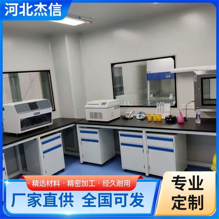 设计钢木试验台 杰信 中央台边台 防腐蚀台面 款式齐全