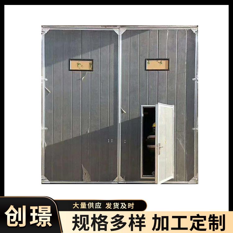 创璟 工业门 工业平开门 钢结构厂房用门 电动遥控开启