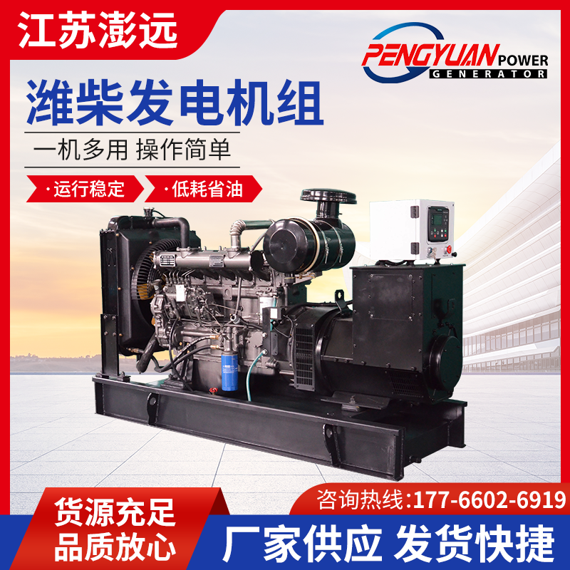 潍柴股份柴油发电机组 20-400KW常用发电机 市场占有率高