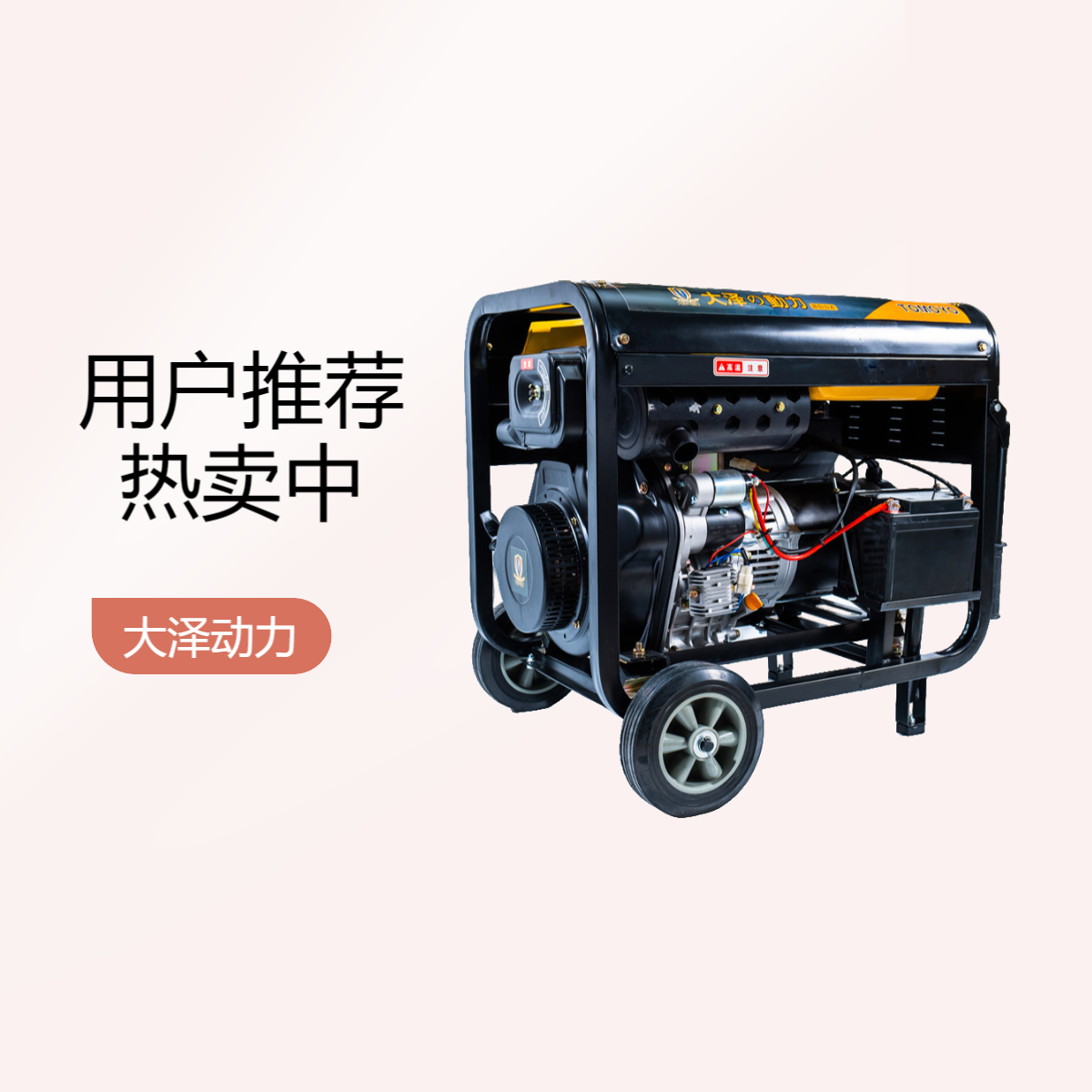 大泽动力5KW柴油发电机 TO6800ET-S 低噪音环境家庭用商业店铺电源