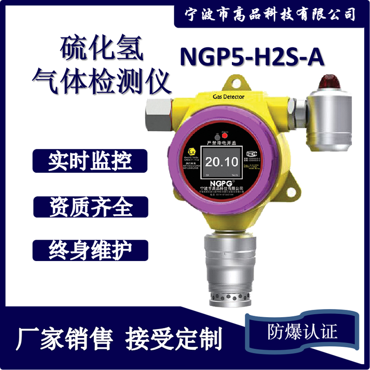 固定式硫化氢检测仪NGP5-H2S多种安装方式可选高品科技厂家直供
