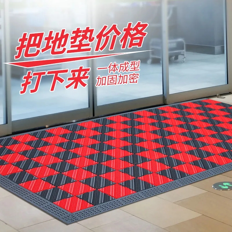 入户门进门地垫室外防滑门口塑料拼接脚垫除尘垫商用酒店户外地毯