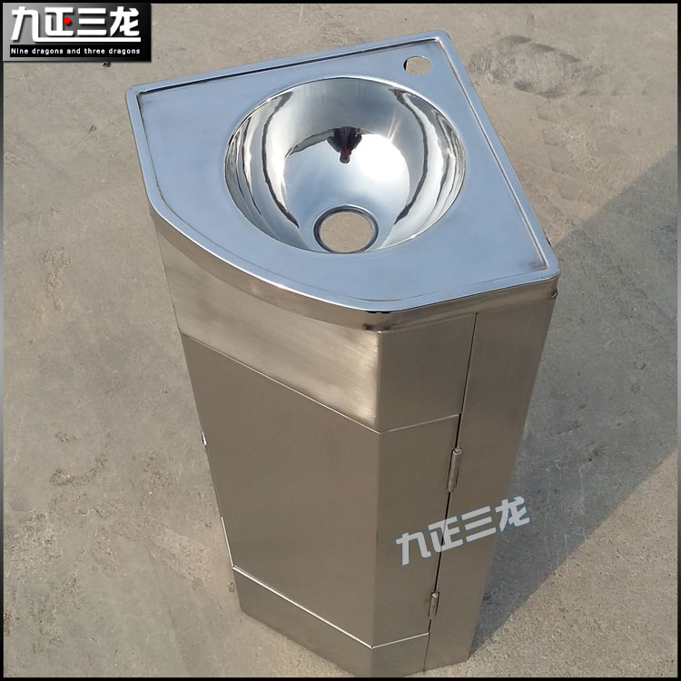 不锈钢三角洗手盆角落洗手池环保厕所用洗手面盆支持订制