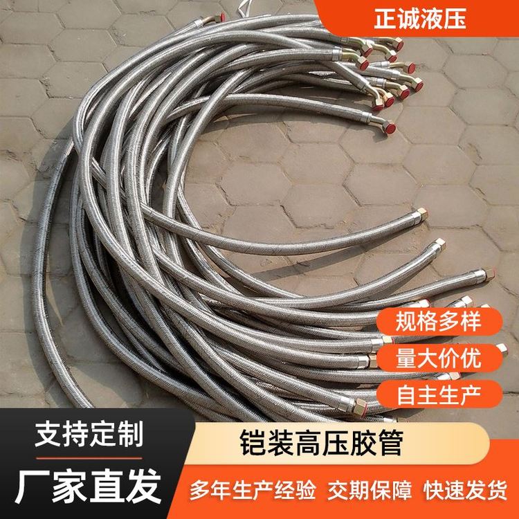 钢厂专用耐高温铠装 高压胶管 矿井工程机械管支架液压高低压正诚