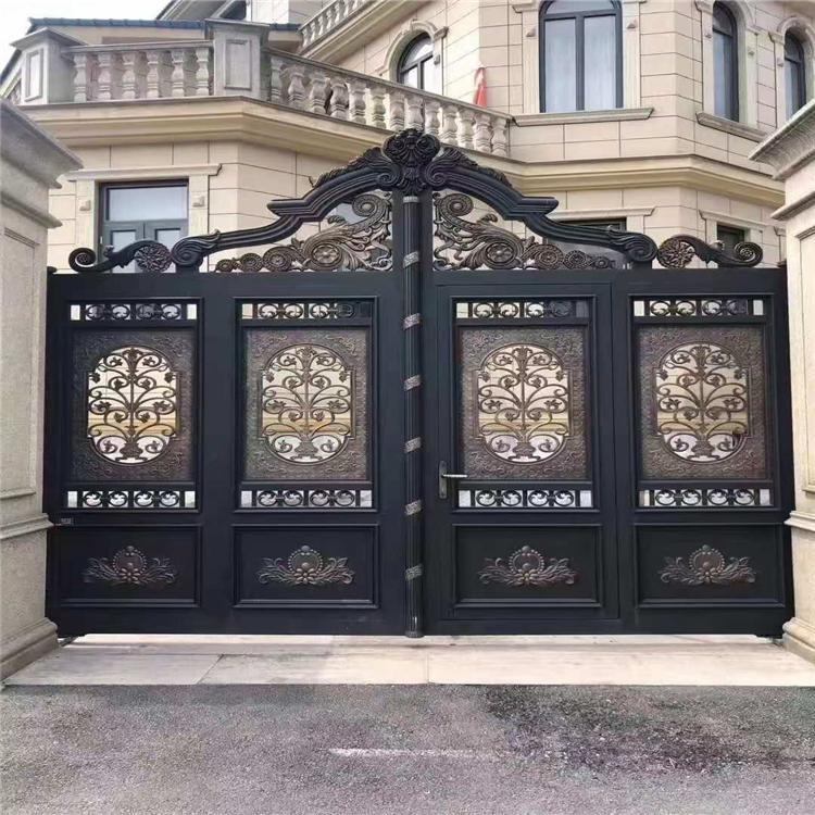 高档别墅大门定制 材质为铜 合金等坚固耐用 彰显业主身份 安全私密