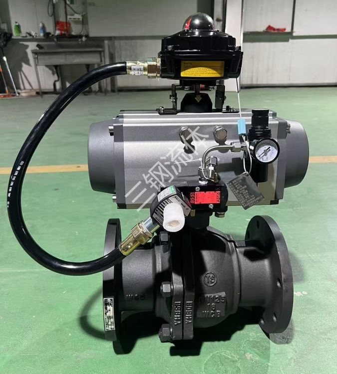 防爆气动球阀 不锈钢碳钢 法兰式 电磁阀 双作用单作用 Q641F-16C 现货