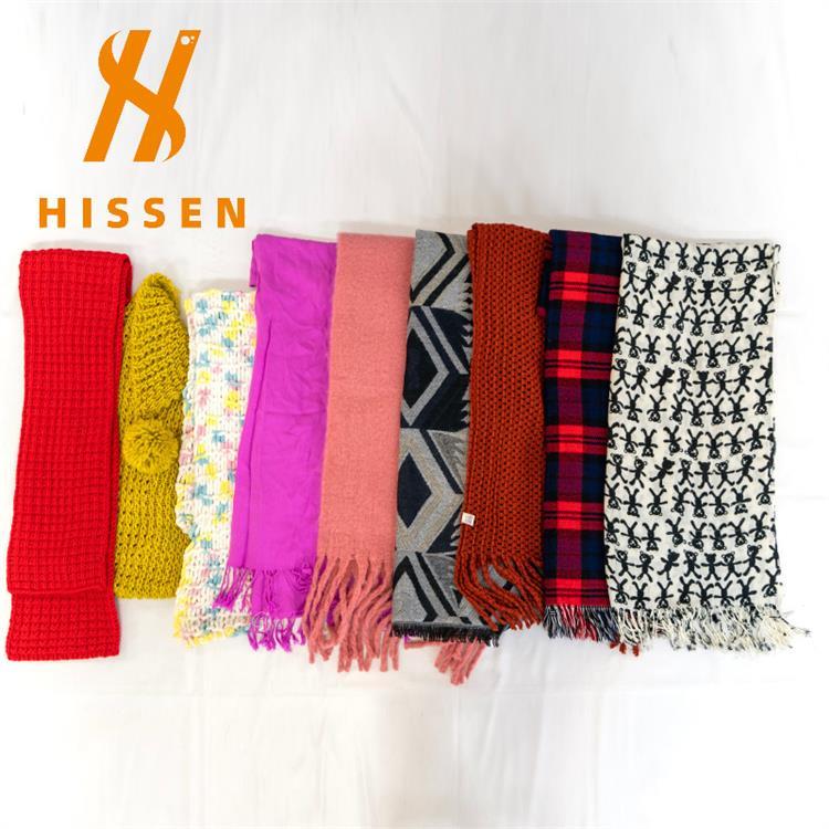 外贸二手衣服装跨境旧衣秋冬男士女士保暖围巾围脖批发usedscarf