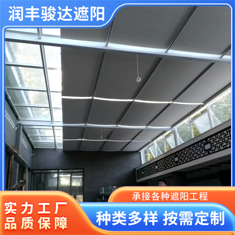 折叠天棚帘 保温隔热软帘 美观大气 防雨防水户外用