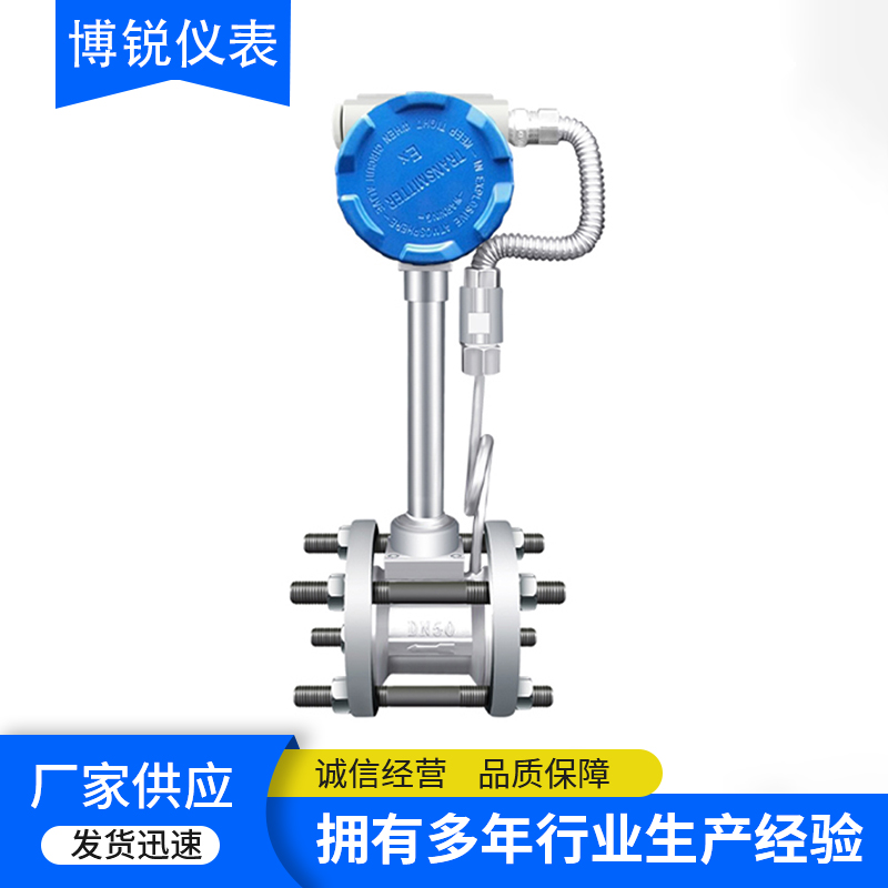 博锐 甲烷氯气烟道气测量 防腐型涡街流量计 响应迅速 性价比高