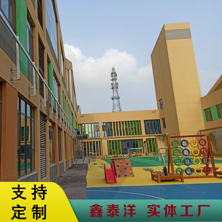 幼儿园活动场遮阳天棚帘 使用场地多 不易老化 操场防晒网厂家 鑫泰洋