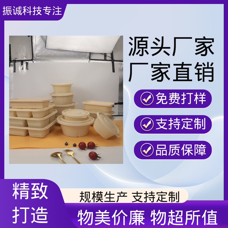 振诚科技 儿童带餐便携环保 免洗碗 一次性餐盒 带盖