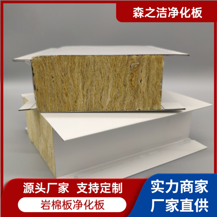 5公分食品电子厂加工制造实验室净化车间隔热保温彩钢岩棉夹芯板
