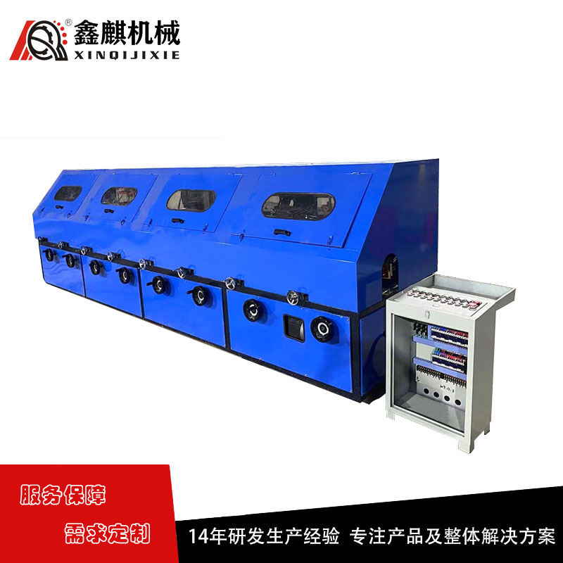 鑫麒 八工位圆管抛光机 多工位铜管镜面管件拉丝机 除锈除划痕研磨机