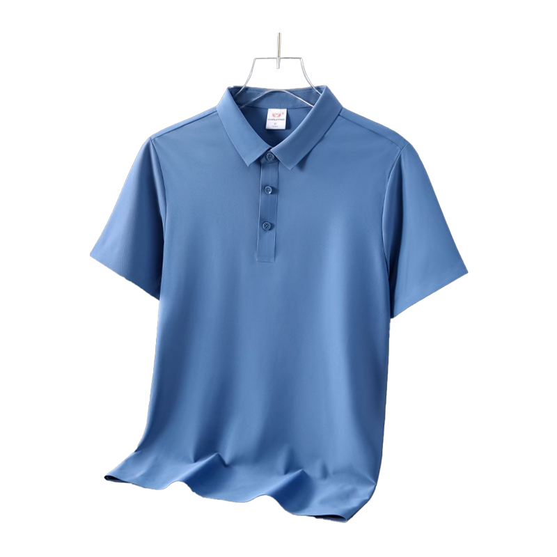 纯棉男女长袖翻领运动polo衫宽松工作服大码学生白色t恤校服班服T