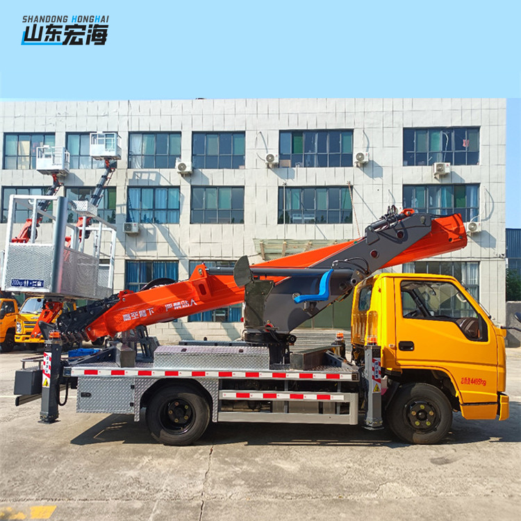 蓝牌高空作业车 举升30米高空车 修路灯广告牌作业车