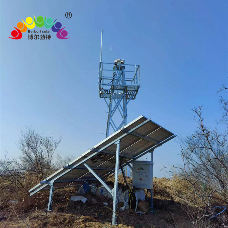 博尔勃特森林防火瞭望塔离网光伏发电系统 太阳能监控供电系统厂家