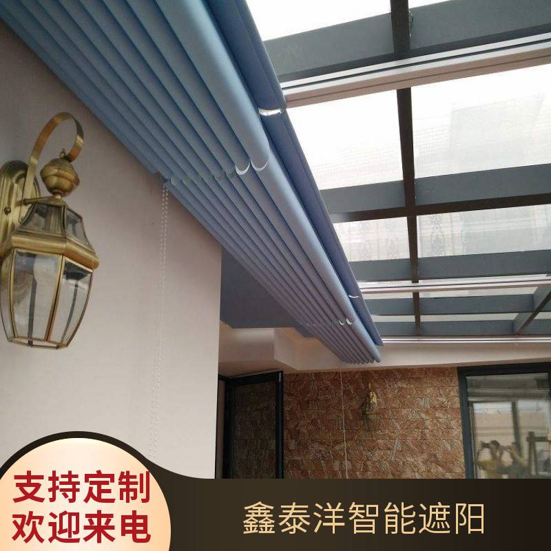 阳光房电动遮阳帘 玻璃顶遮光天棚帘 隔热降温 鑫泰洋源头工厂