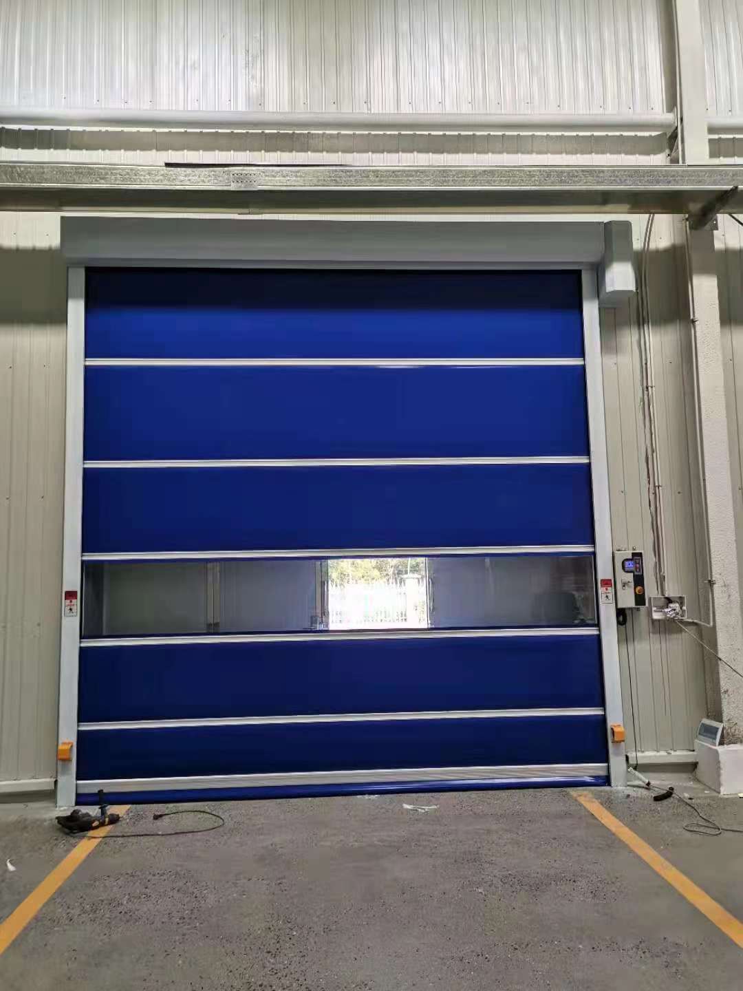 快速电动卷帘堆积门 PVC布冷库无尘车间卫生感应门软帘升降工业门