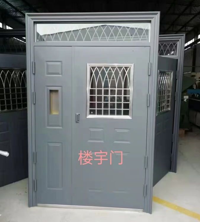 星尚 老旧小区改造单元门定制厂家 钢制楼宇入户门 平开 对开多种选择