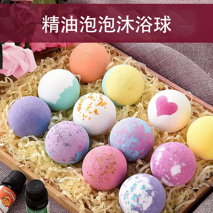 泡泡爆炸盐浴球oem贴牌沐浴球深层清洁多彩浴盐球定制代加工