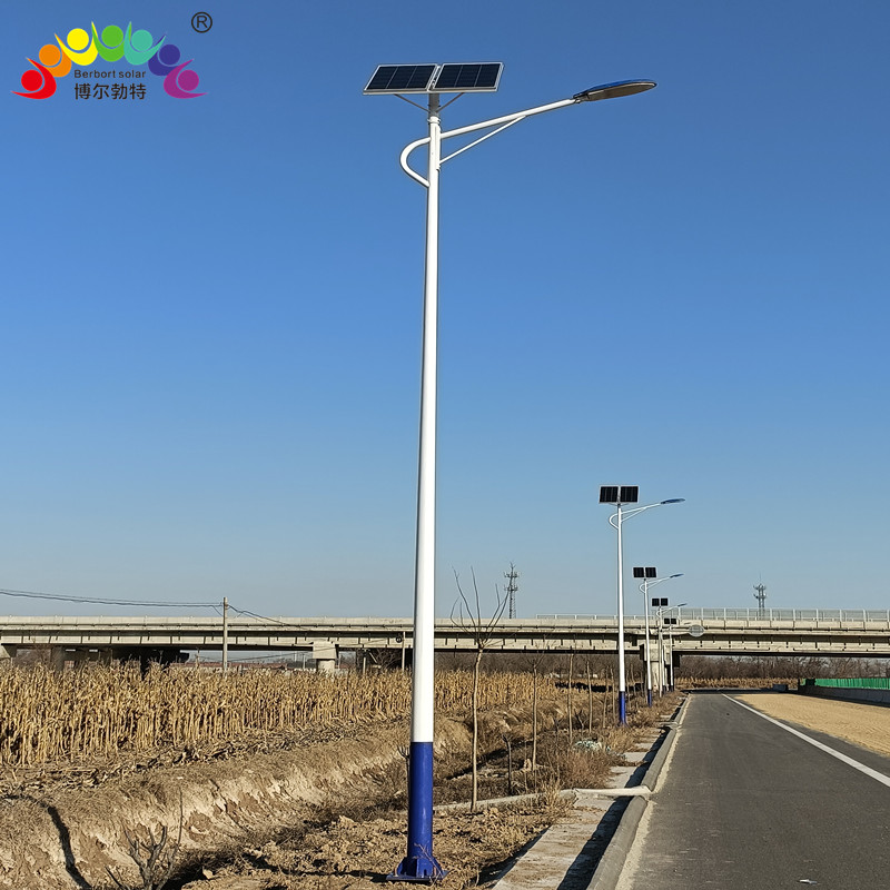 博尔勃特6米太阳能路灯乡村振兴道路户外照明LED路灯杆厂家批发