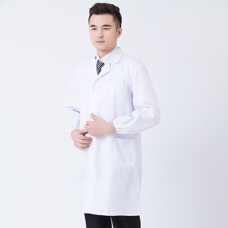 博尔雅白大褂长袖短袖医生实验医师服薄款松紧男女口腔长款工作服