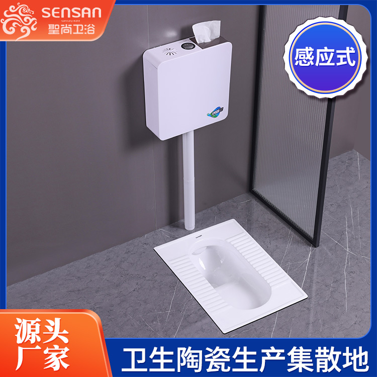 卫生间蹲便器 全自动防臭后排式 诚信经营 质量保障 聖尚