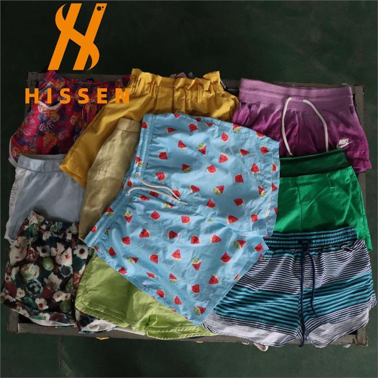 中国外贸批发二手衣服used ladies shorts夏季女短裤批发东南亚