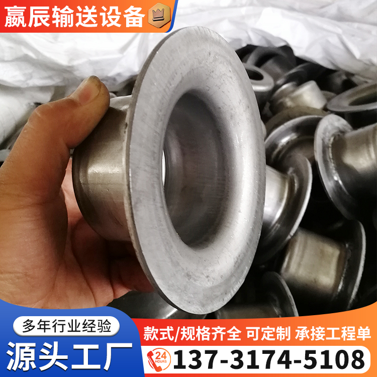 皮带输送机用托辊冲压轴承座生产 定制托辊配件密封圈 厂家现货发货