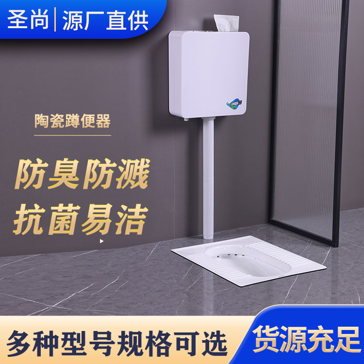 公共卫生间自动冲水感应蹲便器 一站式采购服务 雅馨佳居