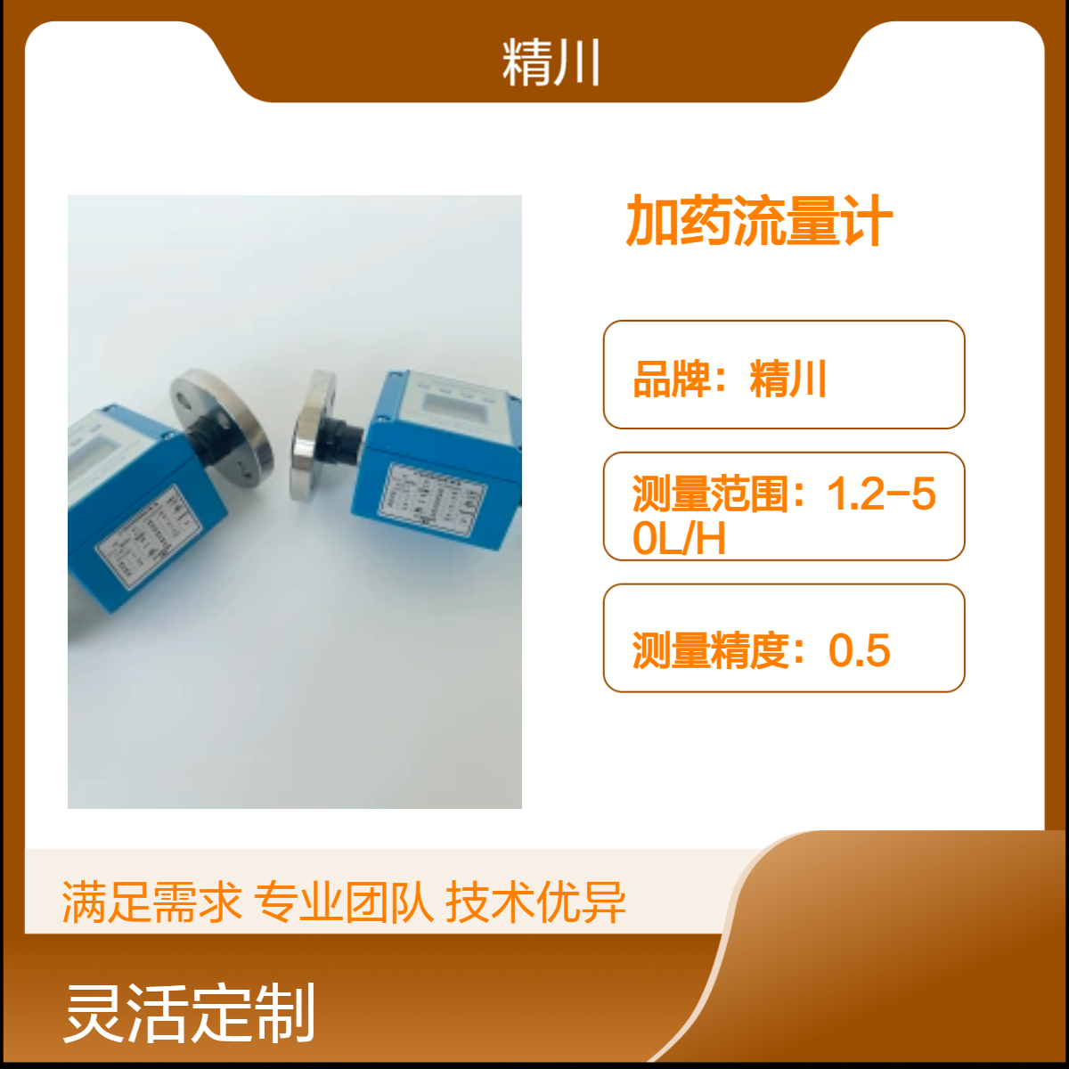 精川小流量高精度加药流量计可测3L/H 水处理专用