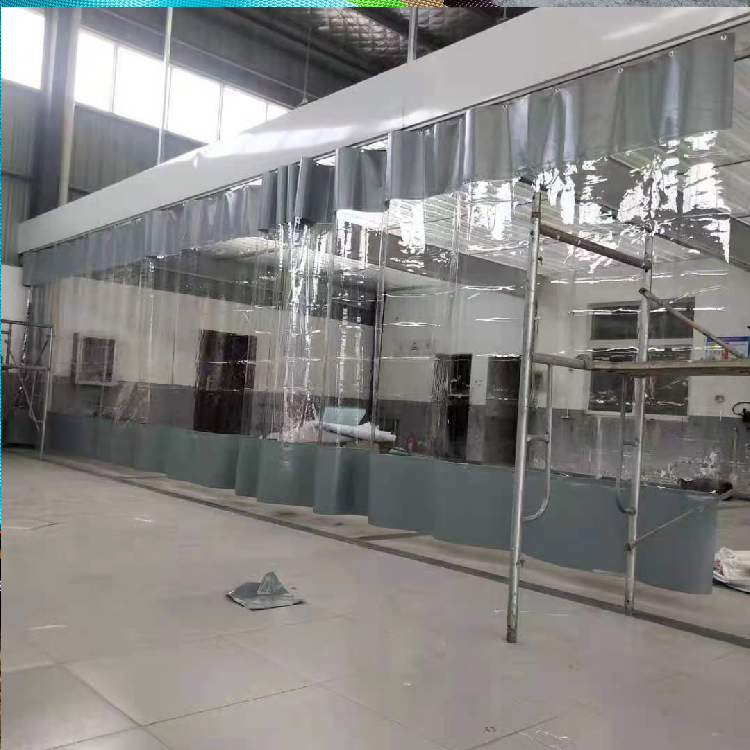 阔海 软质透明PVC推拉折叠帘 塑料防尘门帘 可加工定制