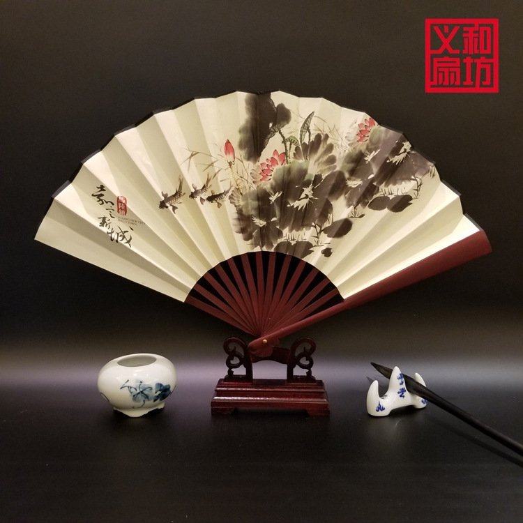 义和折扇定做扇子定制广告logo绢扇 居家日用