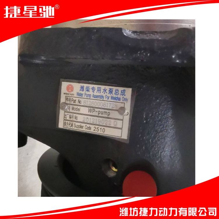 原厂配套 水泵 612600061728 潍柴WP10 WD615 发动机适用 保证质量