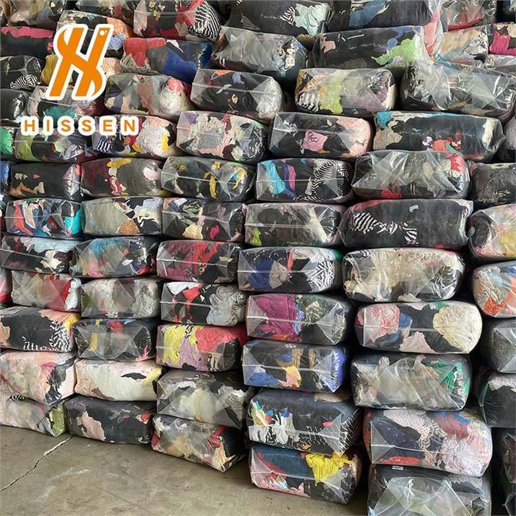 切割二手衣服工业抹布擦机布不掉色吸水吸油出口南非used rags
