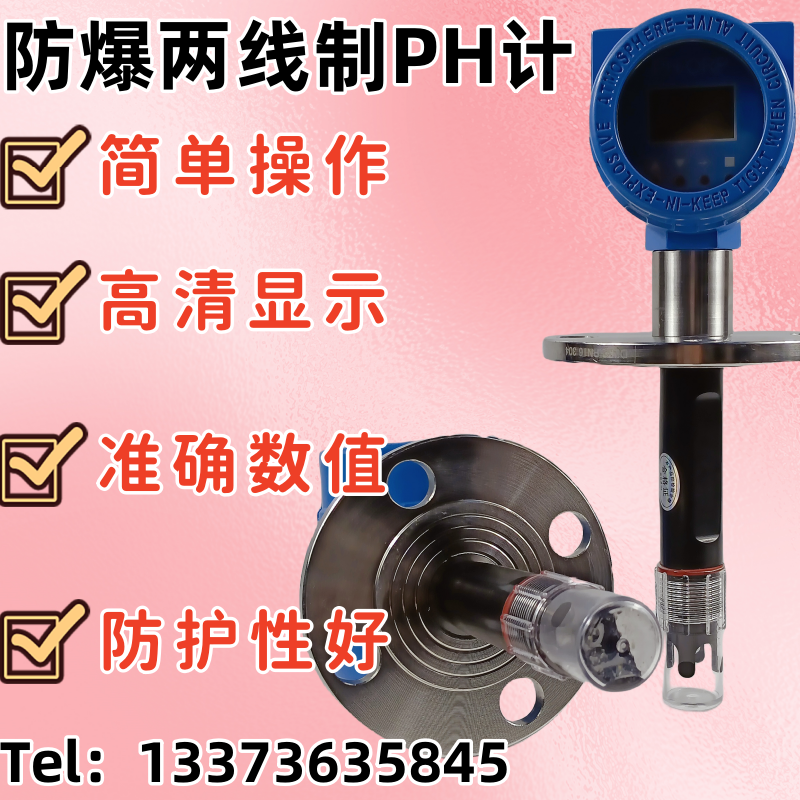 PH变送器两线制工业控制器 一体式PH计防爆PH仪