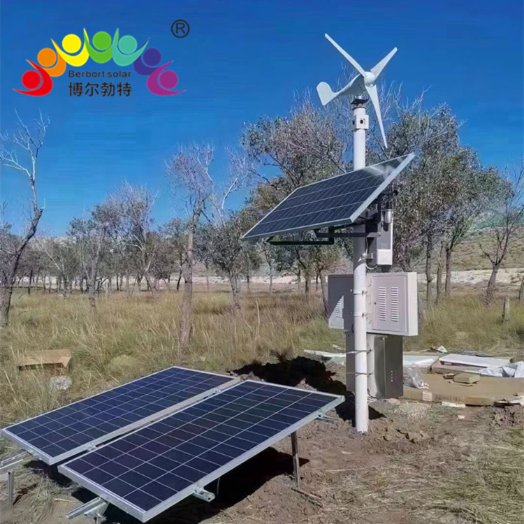 博尔勃特无电地区风光互补发电系统 河道太阳能监控供电系统监控杆