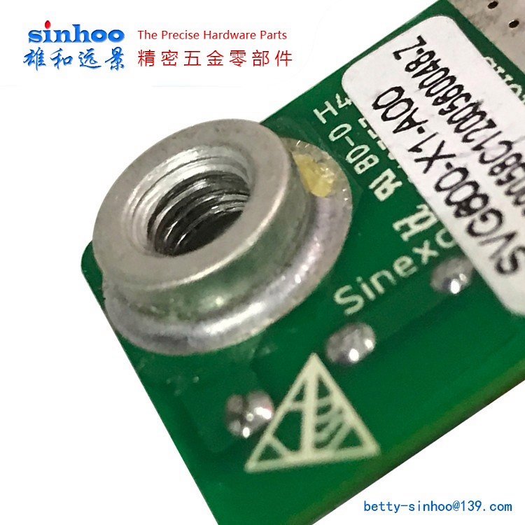 雄和远景厂家非标定制螺母柱 PCB压铆注塑铜螺母