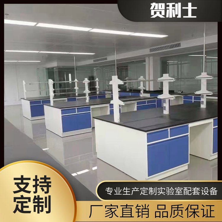 钢木实验台全钢试验室中央边台学校化验室水槽工作台PP操作台连柜