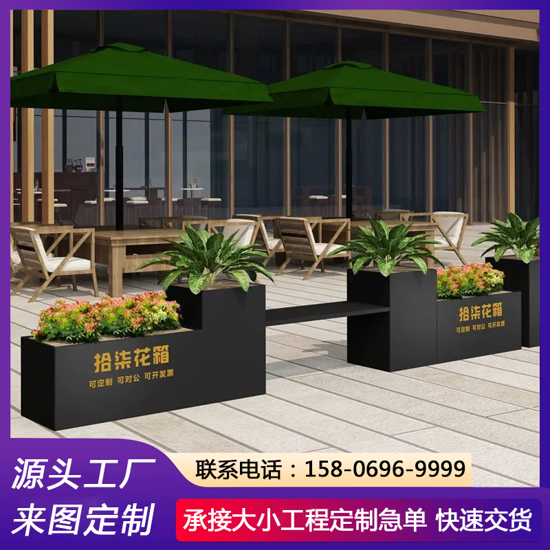 防腐耐用 写字楼装饰花坛 花箱式护栏围墙厂家