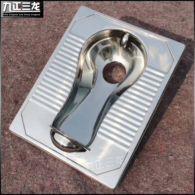 景区公厕SUS304不锈钢蹲便器白钢蹲坑公共厕所加厚大便器规格齐全