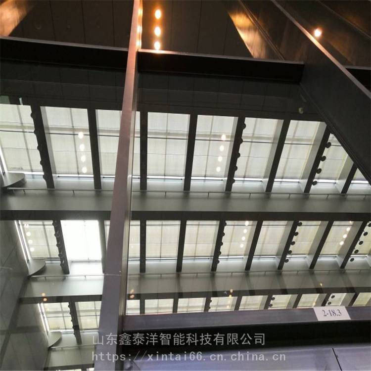 鑫泰洋电动智能天棚帘 办公楼商场别墅阳光房 采光顶遮阳隔热帘 定做