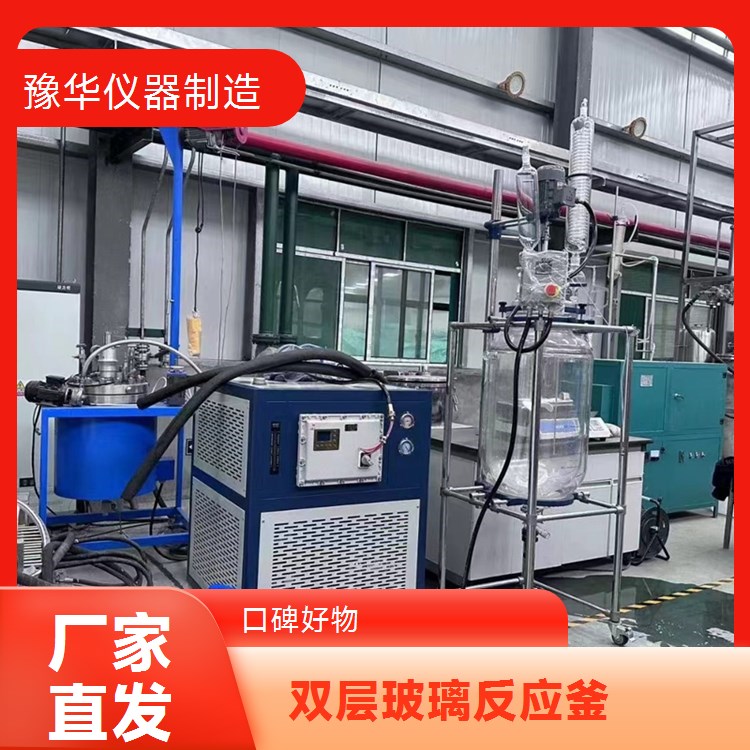 豫华仪器制造 耐高压至 10MPa 双层玻璃反应釜 20L - 满足特殊工艺要求