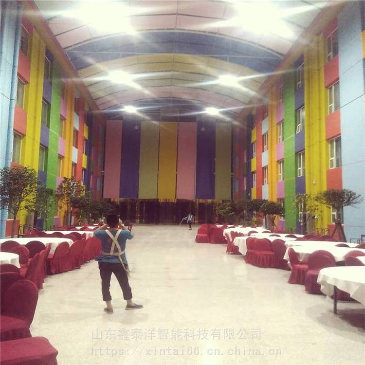 玻璃顶天棚帘 阳光房折叠式电动遮阳帘 鑫泰洋遮阳厂家