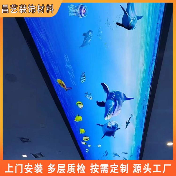 UV软膜厂家定制 高清画面商场灯箱定做 喷绘设计