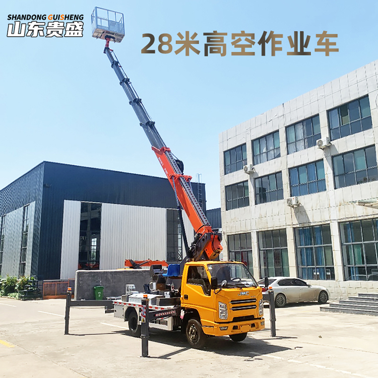 江铃28米高空作业车 国六蓝牌高空车 广告安装作业车