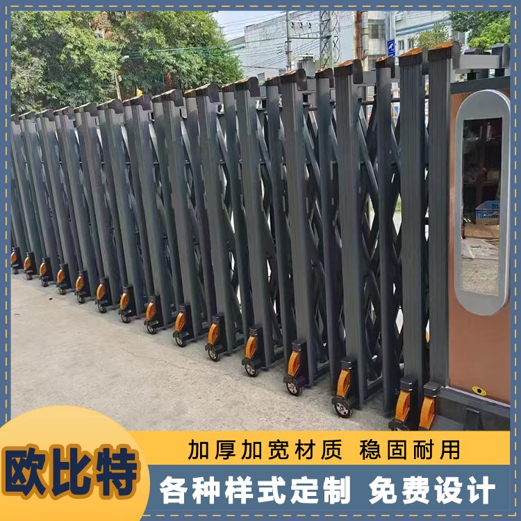 伸缩门厂家 欧比特 不锈钢材质耐腐蚀 型材自动门