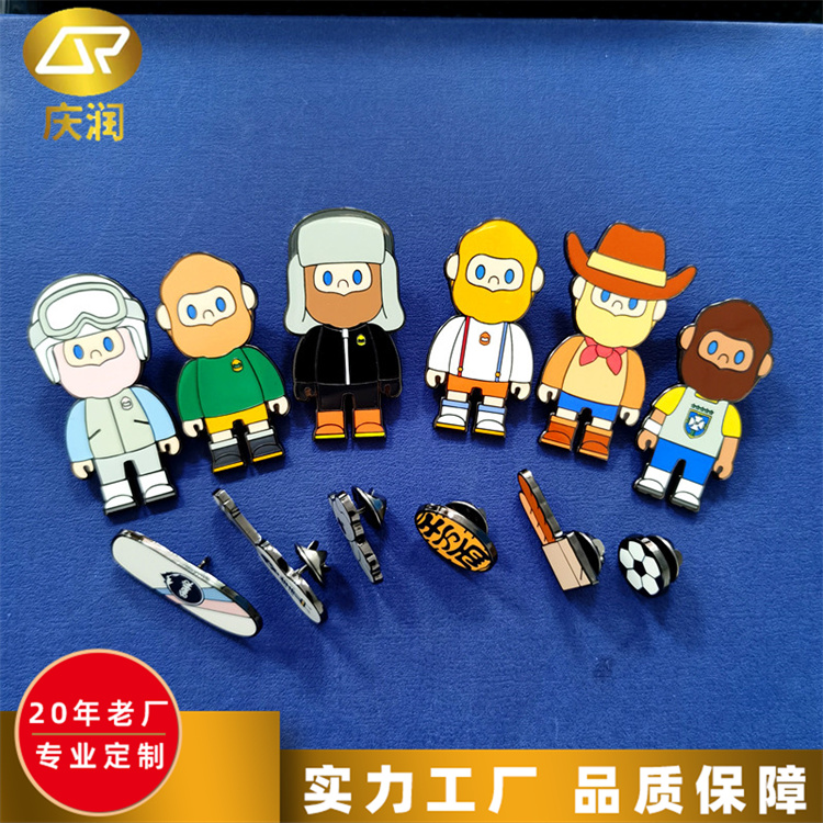 中学校徽制作 纪念品胸章异形粉丝团徽章 可爱卡通风格支持定制